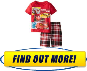 In Disney Little Boys 2 Piece Cars Shirt and Plaid Short